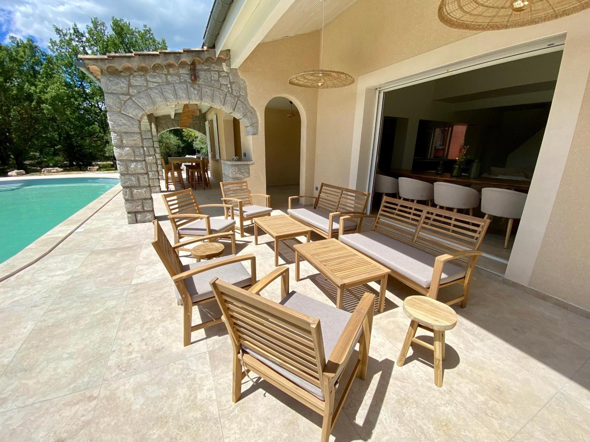 Maison Pour 12P, Piscine A Debordement Chauffee D'Avril A Octobre Inclus รูองส์ ภายนอก รูปภาพ