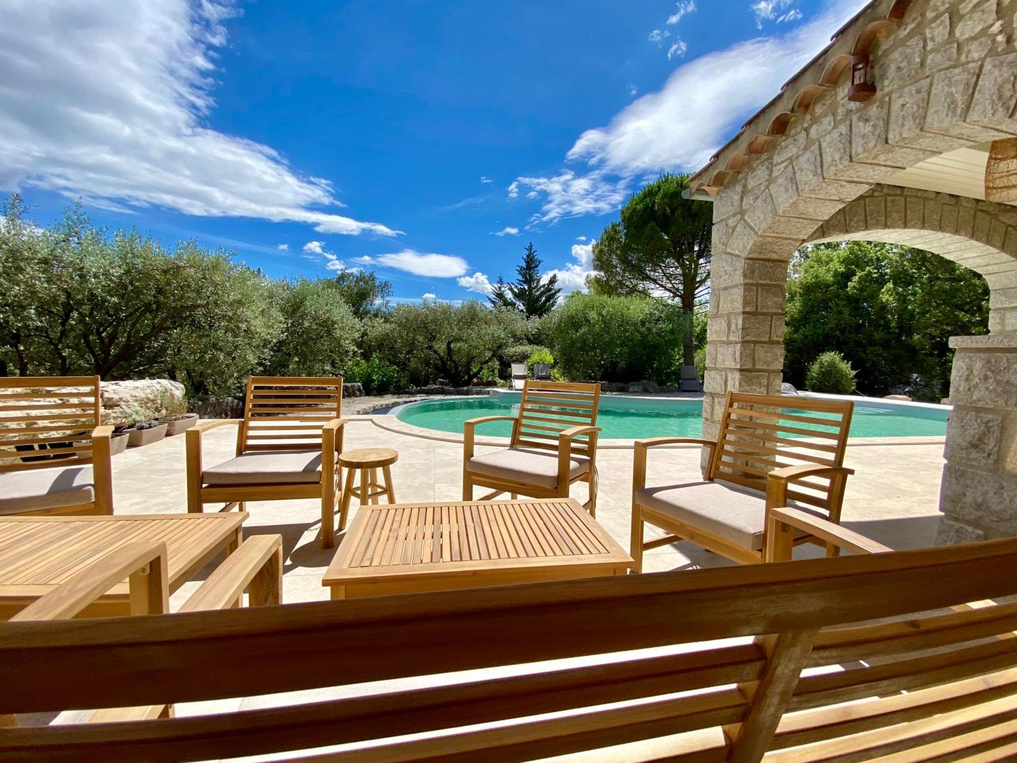 Maison Pour 12P, Piscine A Debordement Chauffee D'Avril A Octobre Inclus รูองส์ ภายนอก รูปภาพ